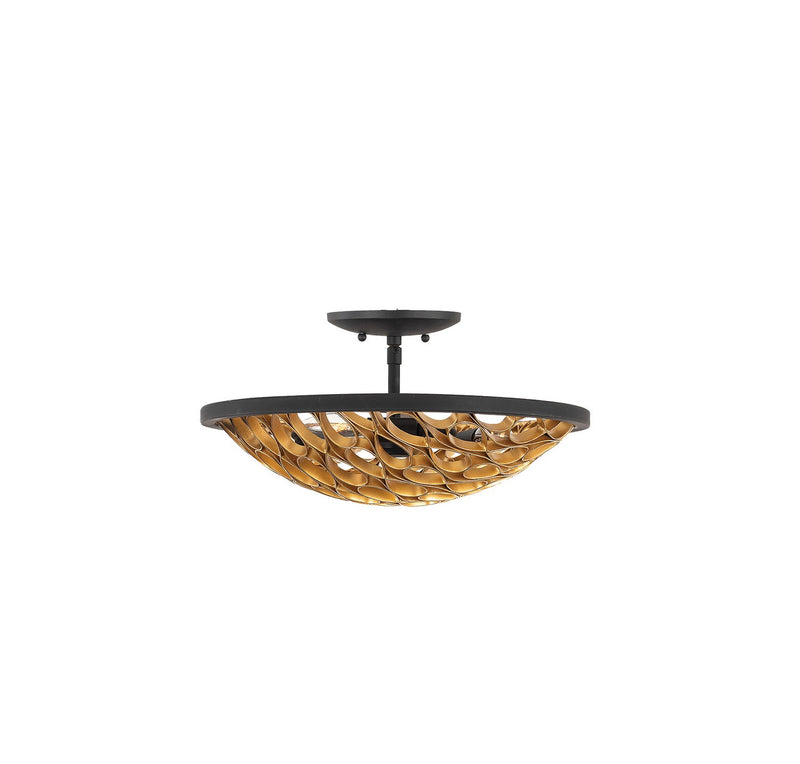 Three Light Semi-Flush Mount<br /><span style="color: