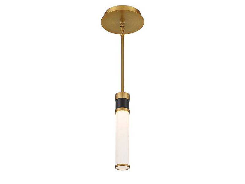 LED Mini Pendant<br /><span style="color:#4AB0CE;">Entrega: 4-10 dias en USA</span><br /><span style="color:#4AB0CE;font-size:60%;">PREGUNTE POR ENTREGA EN PANAMA</span><br />Collection: Abel<br />Finish: Matte Black with Warm Brass Accents