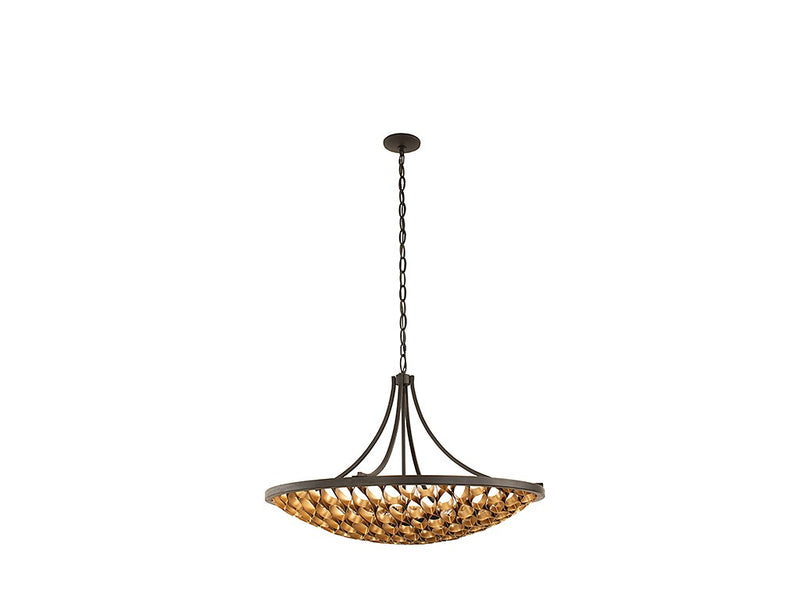 Eight Light Pendant<br /><span style="color:#4AB0CE;">Entrega: 4-10 dias en USA</span><br /><span style="color:#4AB0CE;font-size:60%;">PREGUNTE POR ENTREGA EN PANAMA</span><br />Collection: Ventura<br />Finish: Matte Black and Gold