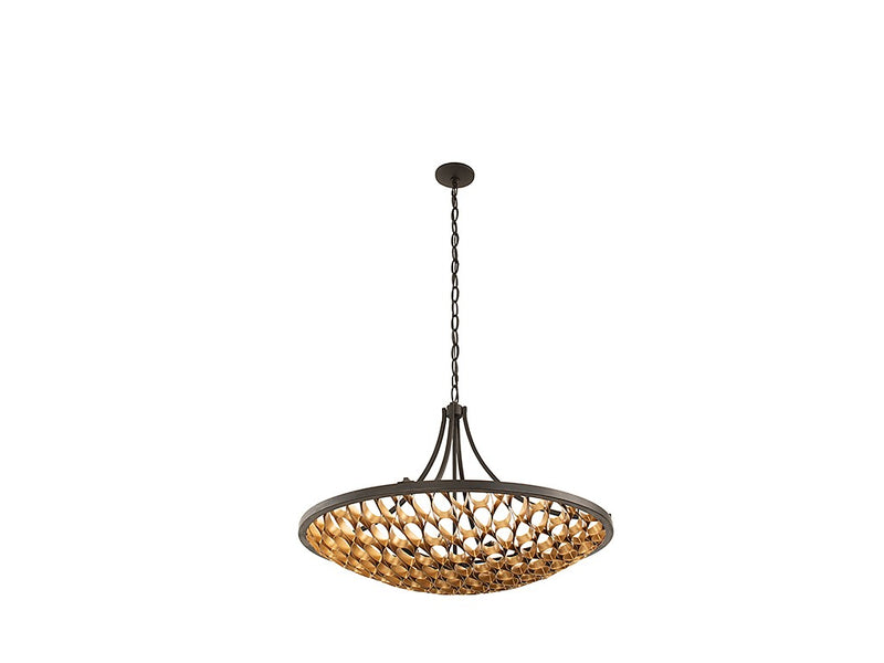 Eight Light Pendant<br /><span style="color:#4AB0CE;">Entrega: 4-10 dias en USA</span><br /><span style="color:#4AB0CE;font-size:60%;">PREGUNTE POR ENTREGA EN PANAMA</span><br />Collection: Ventura<br />Finish: Matte Black and Gold