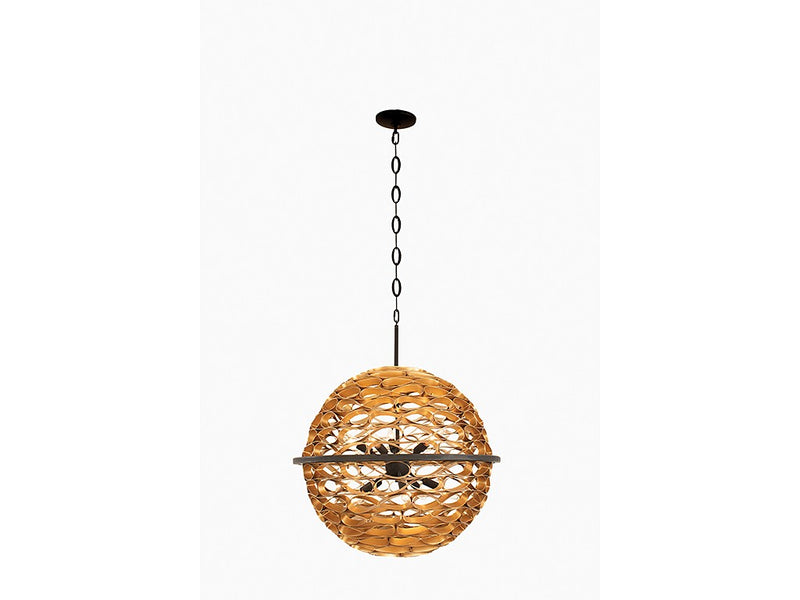 Ten Light Pendant<br /><span style="color:#4AB0CE;">Entrega: 4-10 dias en USA</span><br /><span style="color:#4AB0CE;font-size:60%;">PREGUNTE POR ENTREGA EN PANAMA</span><br />Collection: Ventura<br />Finish: Matte Black and Gold