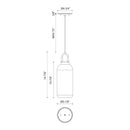 One Light Pendant<br /><span style="color:#4AB0CE;">Entrega: 4-10 dias en USA</span><br /><span style="color:#4AB0CE;font-size:60%;">PREGUNTE POR ENTREGA EN PANAMA</span><br />Collection: Soji<br />Finish: Matte Black/Opal Matte Glass