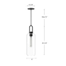 Alora - PD401606MBOP - One Light Pendant - Soji - Matte Black/Opal Matte Glass