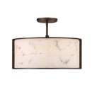 Four Light Semi Flush Mount<br /><span style="color:#4AB0CE;">Entrega: 4-10 dias en USA</span><br /><span style="color:#4AB0CE;font-size:60%;">PREGUNTE POR ENTREGA EN PANAMA</span><br />Collection: Buchanan<br />Finish: Hellenic Bronze