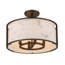 Minka-Lavery - 1679-755 - Four Light Semi Flush Mount - Buchanan - Hellenic Bronze
