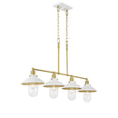 Minka-Lavery - 5137-799 - Four Light Island Pendant - Downtown Edison - White And Soft Brass