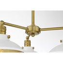 Three Light Chandelier<br /><span style="color:#4AB0CE;">Entrega: 4-10 dias en USA</span><br /><span style="color:#4AB0CE;font-size:60%;">PREGUNTE POR ENTREGA EN PANAMA</span><br />Collection: Downtown Edison<br />Finish: White And Soft Brass