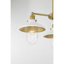 Five Light Chandelier<br /><span style="color:#4AB0CE;">Entrega: 4-10 dias en USA</span><br /><span style="color:#4AB0CE;font-size:60%;">PREGUNTE POR ENTREGA EN PANAMA</span><br />Collection: Downtown Edison<br />Finish: White And Soft Brass