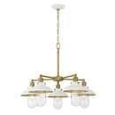 Minka-Lavery - 5139-799 - Five Light Chandelier - Downtown Edison - White And Soft Brass