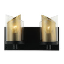 Varaluz - 246B02BLGO - Two Light Bath - So Inclined - Black/Gold