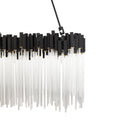 Varaluz - 309N06MBFG - Six Light Linear Pendant - Matrix - Matte Black/French Gold