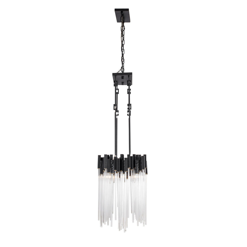 Eight Light Linear Pendant<br /><span style="color:#4AB0CE;">Entrega: 4-10 dias en USA</span><br /><span style="color:#4AB0CE;font-size:60%;">PREGUNTE POR ENTREGA EN PANAMA</span><br />Collection: Matrix<br />Finish: Matte Black/French Gold