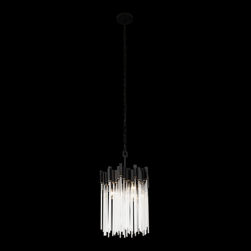 Three Light Pendant<br /><span style="color:#4AB0CE;">Entrega: 4-10 dias en USA</span><br /><span style="color:#4AB0CE;font-size:60%;">PREGUNTE POR ENTREGA EN PANAMA</span><br />Collection: Matrix<br />Finish: Matte Black/French Gold