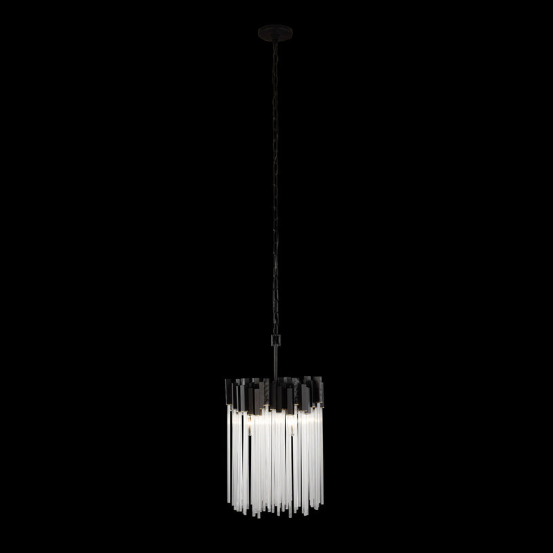 Three Light Pendant<br /><span style="color:#4AB0CE;">Entrega: 4-10 dias en USA</span><br /><span style="color:#4AB0CE;font-size:60%;">PREGUNTE POR ENTREGA EN PANAMA</span><br />Collection: Matrix<br />Finish: Matte Black/French Gold