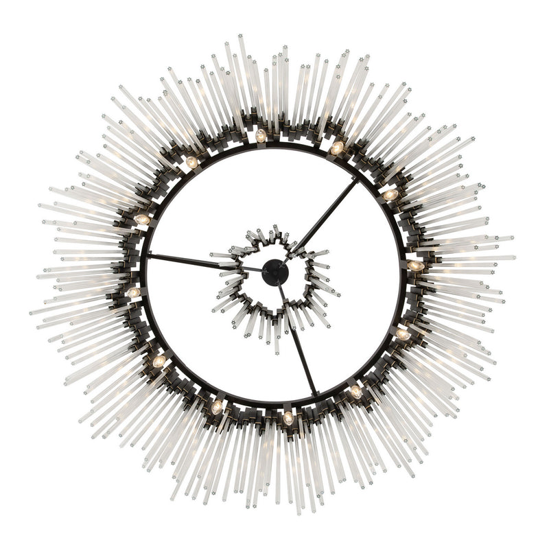 12 Light Pendant<br /><span style="color:#4AB0CE;">Entrega: 4-10 dias en USA</span><br /><span style="color:#4AB0CE;font-size:60%;">PREGUNTE POR ENTREGA EN PANAMA</span><br />Collection: Matrix<br />Finish: Matte Black/French Gold