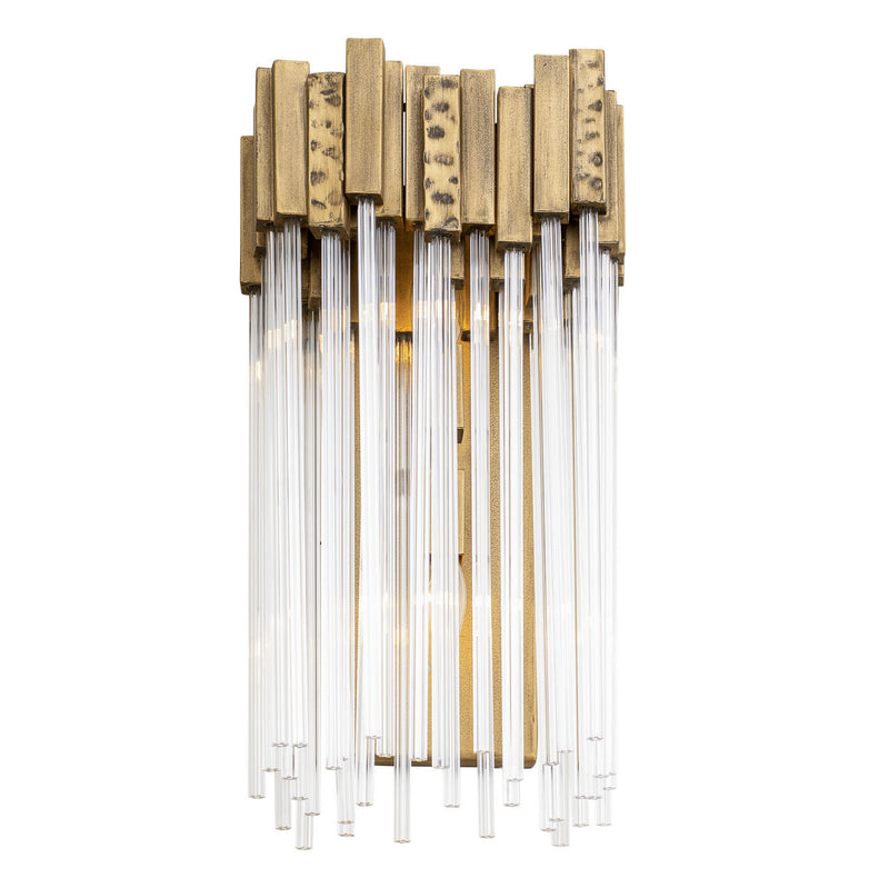 Two Light Wall Sconce<br /><span style="color:#4AB0CE;">Entrega: 4-10 dias en USA</span><br /><span style="color:#4AB0CE;font-size:60%;">PREGUNTE POR ENTREGA EN PANAMA</span><br />Collection: Matrix<br />Finish: Havana Gold
