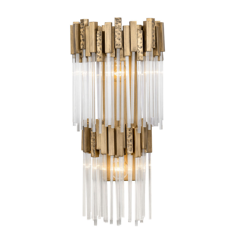 Two Light Wall Sconce<br /><span style="color:#4AB0CE;">Entrega: 4-10 dias en USA</span><br /><span style="color:#4AB0CE;font-size:60%;">PREGUNTE POR ENTREGA EN PANAMA</span><br />Collection: Matrix<br />Finish: Havana Gold