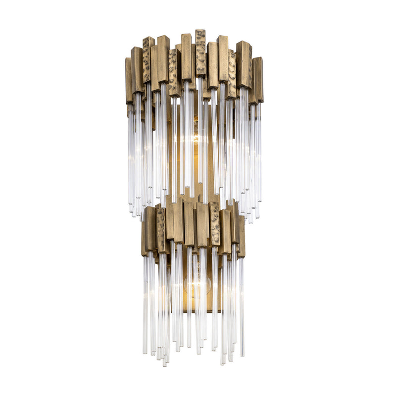 Two Light Wall Sconce<br /><span style="color:#4AB0CE;">Entrega: 4-10 dias en USA</span><br /><span style="color:#4AB0CE;font-size:60%;">PREGUNTE POR ENTREGA EN PANAMA</span><br />Collection: Matrix<br />Finish: Havana Gold