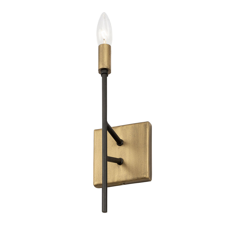 One Light Wall Sconce<br /><span style="color:#4AB0CE;">Entrega: 4-10 dias en USA</span><br /><span style="color:#4AB0CE;font-size:60%;">PREGUNTE POR ENTREGA EN PANAMA</span><br />Collection: Bodie<br />Finish: Havana Gold/Carbon