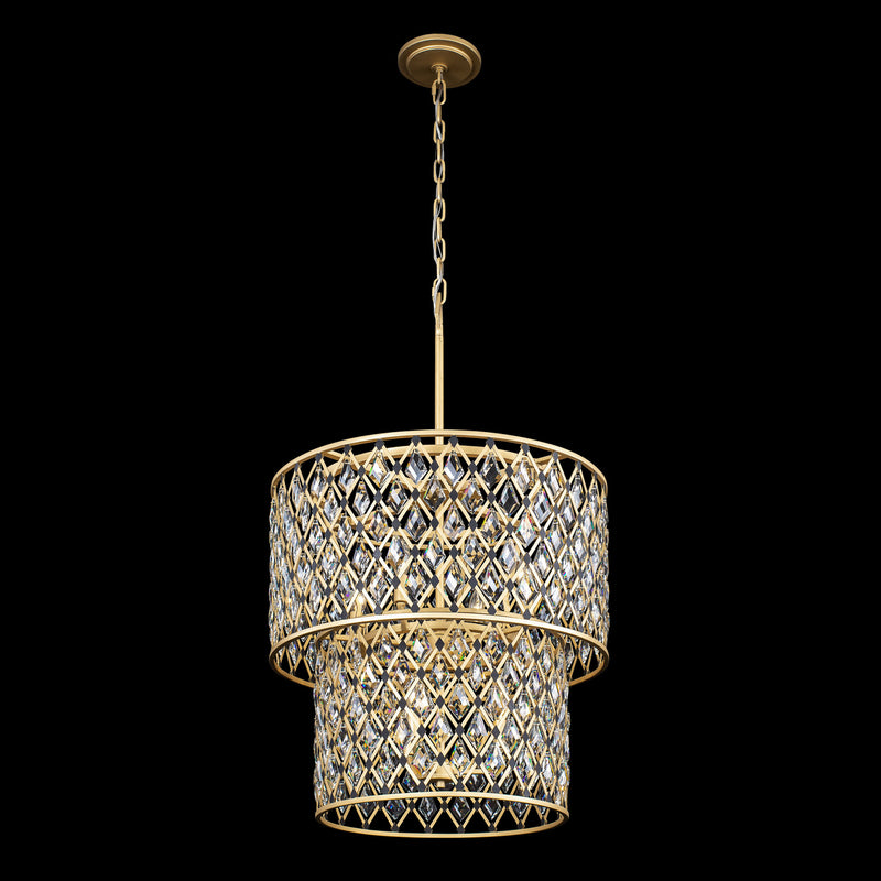 Seven Light Chandelier<br /><span style="color:#4AB0CE;">Entrega: 4-10 dias en USA</span><br /><span style="color:#4AB0CE;font-size:60%;">PREGUNTE POR ENTREGA EN PANAMA</span><br />Collection: Windsor<br />Finish: French Gold/Matte Black