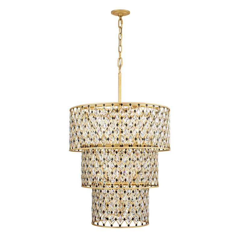 13 Light Chandelier<br /><span style="color:#4AB0CE;">Entrega: 4-10 dias en USA</span><br /><span style="color:#4AB0CE;font-size:60%;">PREGUNTE POR ENTREGA EN PANAMA</span><br />Collection: Windsor<br />Finish: French Gold/Matte Black