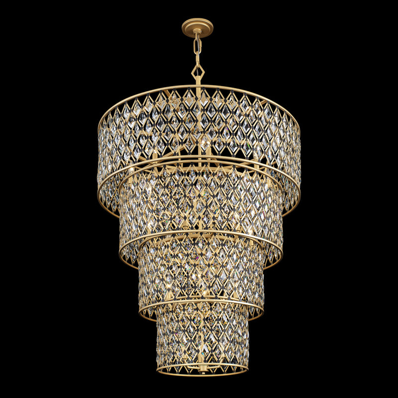 21 Light Chandelier<br /><span style="color:#4AB0CE;">Entrega: 4-10 dias en USA</span><br /><span style="color:#4AB0CE;font-size:60%;">PREGUNTE POR ENTREGA EN PANAMA</span><br />Collection: Windsor<br />Finish: French Gold/Matte Black