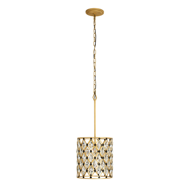 One Light Pendant<br /><span style="color:#4AB0CE;">Entrega: 16-17 semanas en USA</span><br /><span style="color:#4AB0CE;font-size:60%;">PREGUNTE POR ENTREGA EN PANAMA</span><br />Collection: Windsor<br />Finish: French Gold/Matte Black