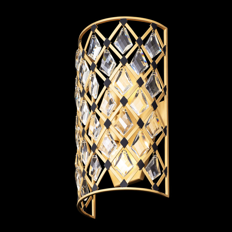 Two Light Wall Sconce<br /><span style="color:#4AB0CE;">Entrega: 4-10 dias en USA</span><br /><span style="color:#4AB0CE;font-size:60%;">PREGUNTE POR ENTREGA EN PANAMA</span><br />Collection: Windsor<br />Finish: French Gold/Matte Black