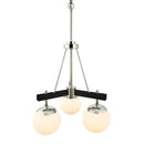 Varaluz - 352C03BLPN - Three Light Chandelier - Allie - Black/Polished Nickel