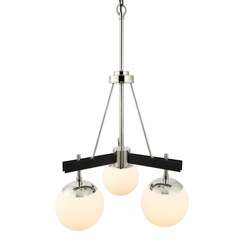 Varaluz - 352C03BLPN - Three Light Chandelier - Allie - Black/Polished Nickel