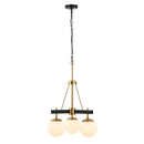 Three Light Chandelier<br /><span style="color:#4AB0CE;">Entrega: 4-10 dias en USA</span><br /><span style="color:#4AB0CE;font-size:60%;">PREGUNTE POR ENTREGA EN PANAMA</span><br />Collection: Allie<br />Finish: Black/Satin Brass