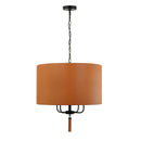 Four Light Pendant<br /><span style="color:#4AB0CE;">Entrega: 4-10 dias en USA</span><br /><span style="color:#4AB0CE;font-size:60%;">PREGUNTE POR ENTREGA EN PANAMA</span><br />Collection: Secret Agent<br />Finish: Black/Camel Leather