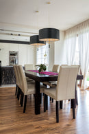 Five Light Pendant<br /><span style="color:#4AB0CE;">Entrega: 4-10 dias en USA</span><br /><span style="color:#4AB0CE;font-size:60%;">PREGUNTE POR ENTREGA EN PANAMA</span><br />Collection: Secret Agent<br />Finish: Painted Gold/Black Leather