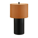 Varaluz - 368T01BLC - One Light Table Lamp - Secret Agent - Black/Camel Leather