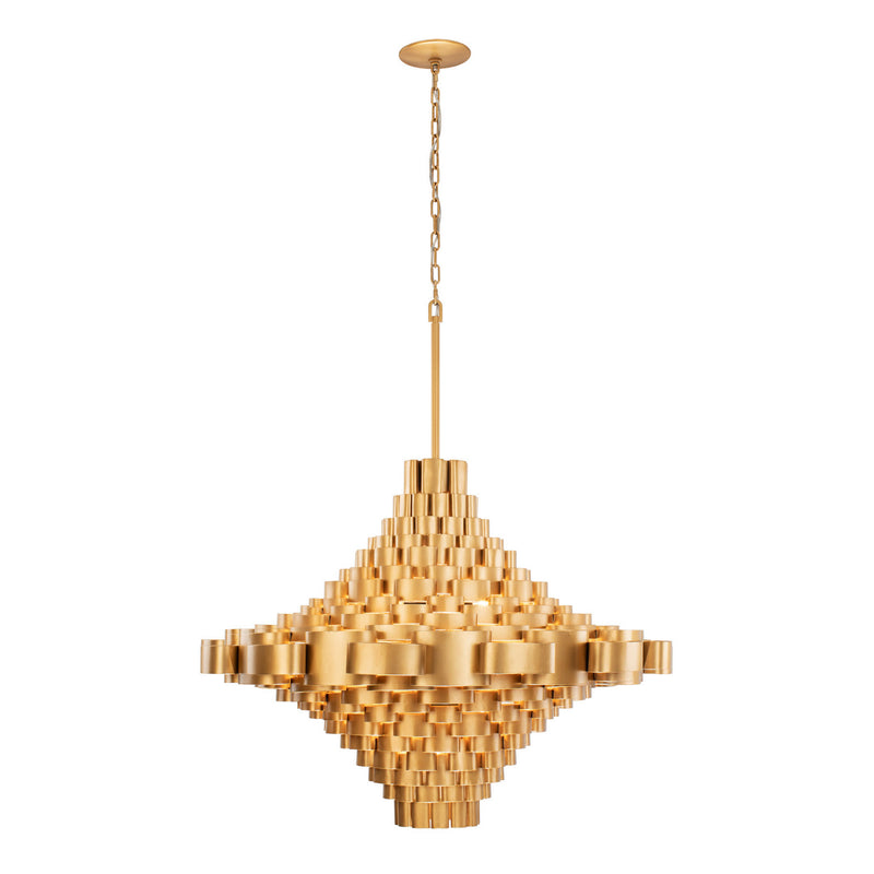 17 Light Foyer Pendant<br /><span style="color:#4AB0CE;">Entrega: 4-10 dias en USA</span><br /><span style="color:#4AB0CE;font-size:60%;">PREGUNTE POR ENTREGA EN PANAMA</span><br />Collection: Totally Tubular<br />Finish: Antique Gold/Carbon Black