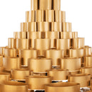 Varaluz - 369F17AGCB - 17 Light Foyer Pendant - Totally Tubular - Antique Gold/Carbon Black