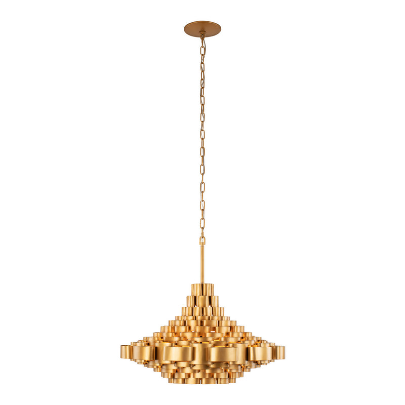 Six Light Pendant<br /><span style="color:#4AB0CE;">Entrega: 4-10 dias en USA</span><br /><span style="color:#4AB0CE;font-size:60%;">PREGUNTE POR ENTREGA EN PANAMA</span><br />Collection: Totally Tubular<br />Finish: Antique Gold/Carbon Black