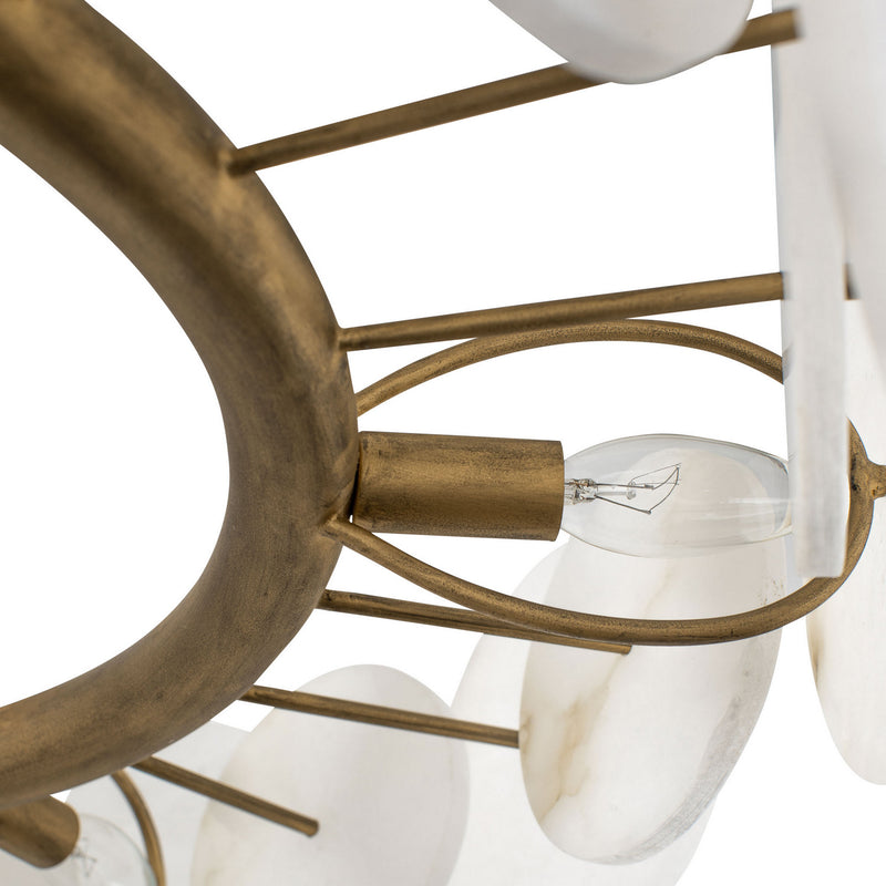 Six Light Chandelier<br /><span style="color:#4AB0CE;">Entrega: 4-10 dias en USA</span><br /><span style="color:#4AB0CE;font-size:60%;">PREGUNTE POR ENTREGA EN PANAMA</span><br />Collection: Cosmos<br />Finish: Havana Gold