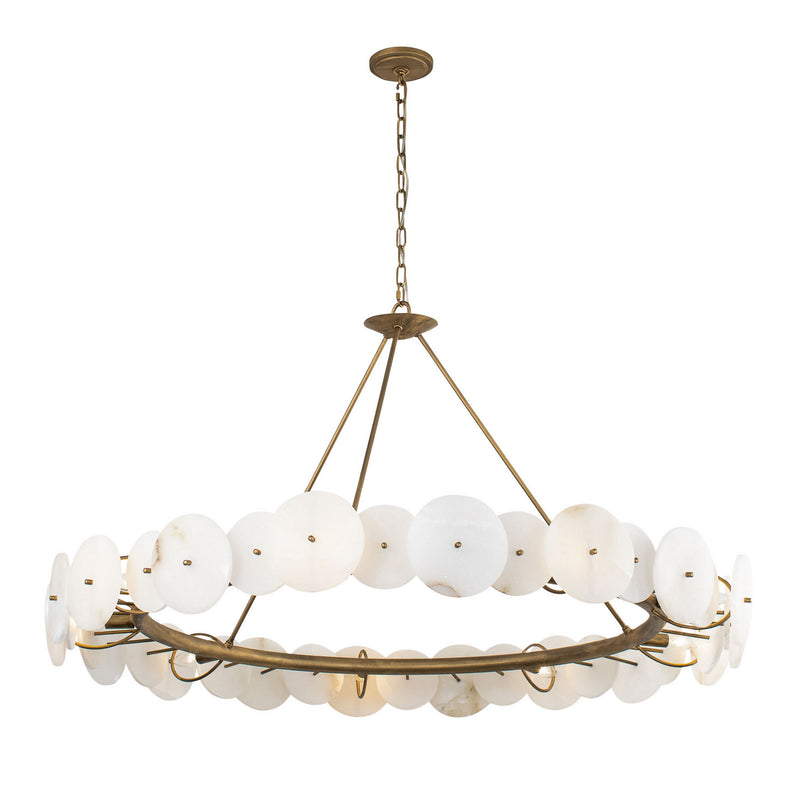 Nine Light Chandelier<br /><span style="color:#4AB0CE;">Entrega: 1-2 semanas en USA</span><br /><span style="color:#4AB0CE;font-size:60%;">PREGUNTE POR ENTREGA EN PANAMA</span><br />Collection: Cosmos<br />Finish: Havana Gold