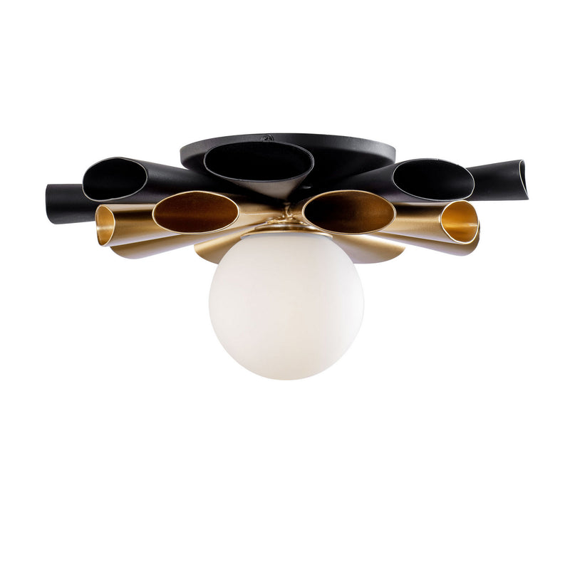 Varaluz - 372S01SMBFG - LED Convertible Flush Mount/Wall Sconce - Daphne - Matte Black/French Gold