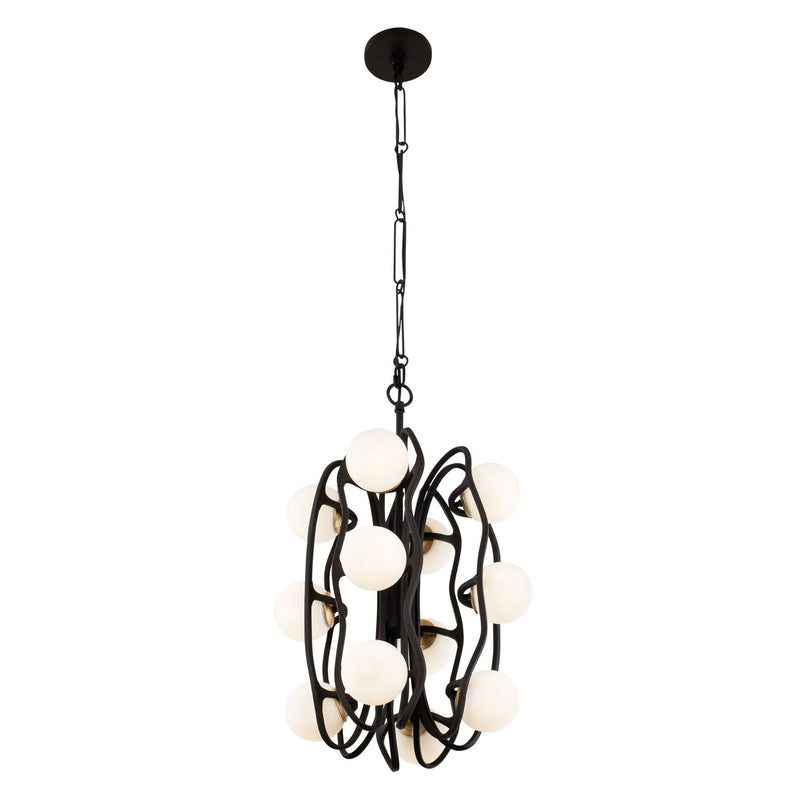 LED Pendant<br /><span style="color:#4AB0CE;">Entrega: 4-10 dias en USA</span><br /><span style="color:#4AB0CE;font-size:60%;">PREGUNTE POR ENTREGA EN PANAMA</span><br />Collection: Black Betty<br />Finish: Carbon/French Gold