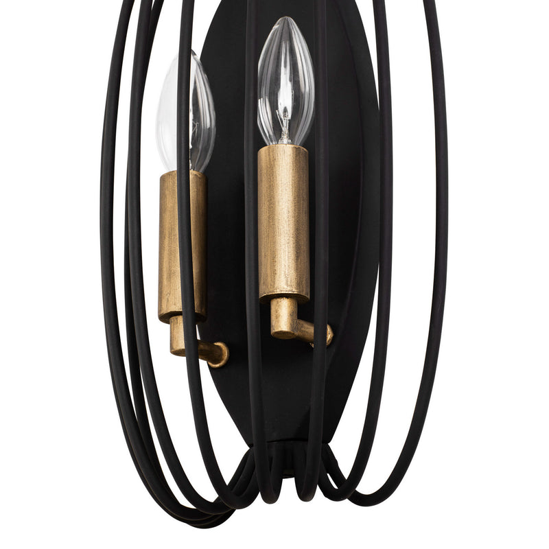 Varaluz - 375W02CBHG - Two Light Wall Sconce - Nico - Carbon/Havana Gold