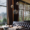 BlackJack Lighting - SP-SPS-CL-08-BL-30K-3W-SP5 - LED Pendant - Clear Glass Sphere - Matte Black