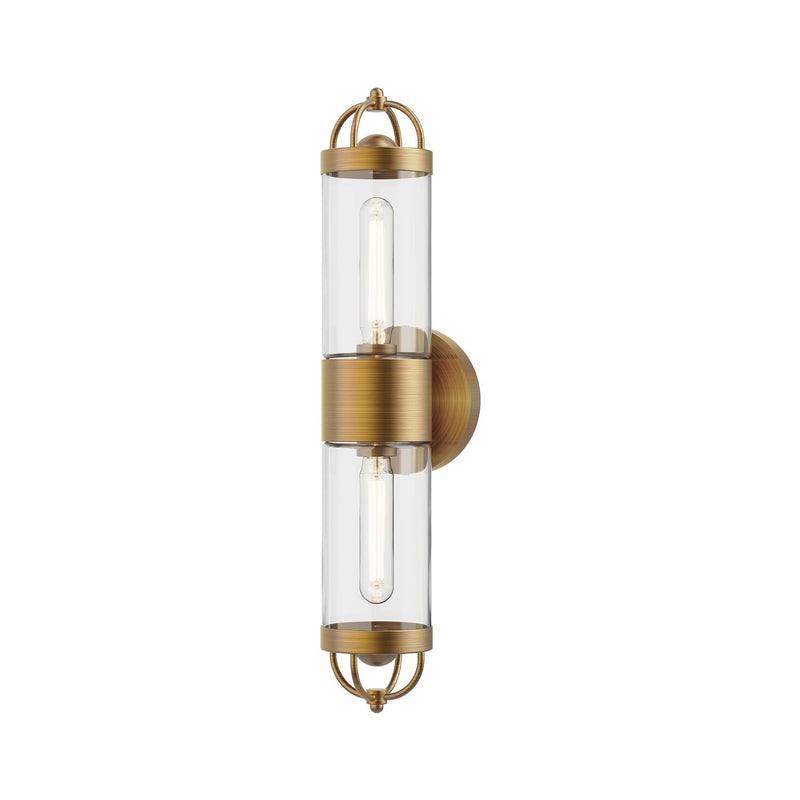 Two Light Wall Sconce<br /><span style="color:#4AB0CE;">Entrega: 4-10 dias en USA</span><br /><span style="color:#4AB0CE;font-size:60%;">PREGUNTE POR ENTREGA EN PANAMA</span><br />Collection: Lancaster<br />Finish: Aged Gold