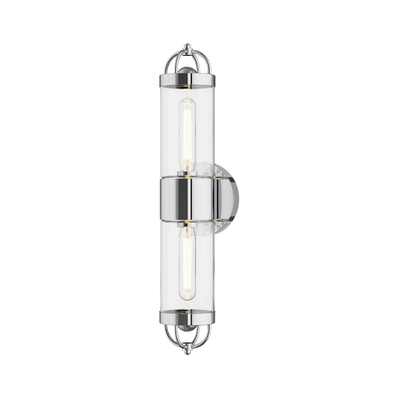 Two Light Wall Sconce<br /><span style="color:#4AB0CE;">Entrega: 4-10 dias en USA</span><br /><span style="color:#4AB0CE;font-size:60%;">PREGUNTE POR ENTREGA EN PANAMA</span><br />Collection: Lancaster<br />Finish: Chrome