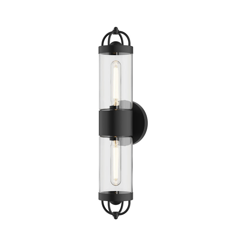 Two Light Wall Sconce<br /><span style="color:#4AB0CE;">Entrega: 4-10 dias en USA</span><br /><span style="color:#4AB0CE;font-size:60%;">PREGUNTE POR ENTREGA EN PANAMA</span><br />Collection: Lancaster<br />Finish: Matte Black