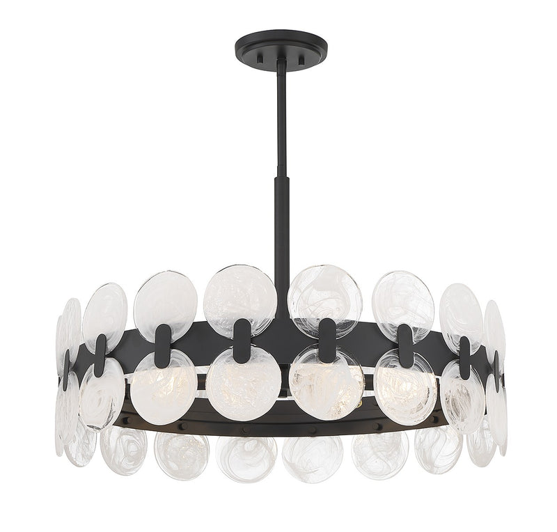 Six Light Chandelier<br /><span style="color:#4AB0CE;">Entrega: 4-10 dias en USA</span><br /><span style="color:#4AB0CE;font-size:60%;">PREGUNTE POR ENTREGA EN PANAMA</span><br />Collection: Boca<br />Finish: Matte Black