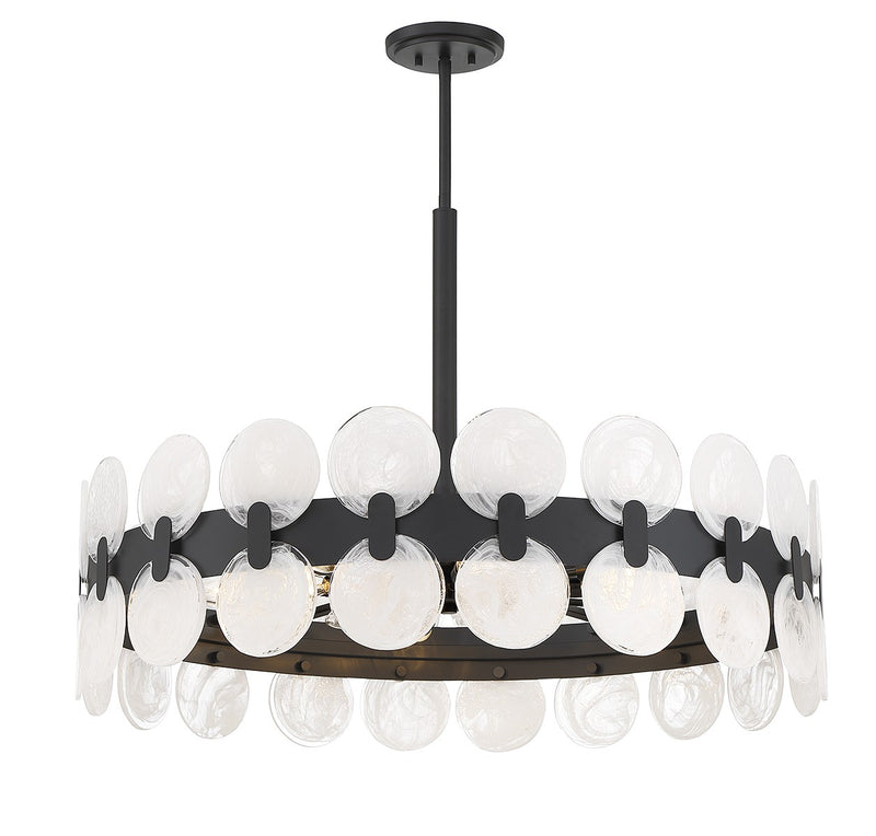 Ten Light Chandelier<br /><span style="color:#4AB0CE;">Entrega: 5-6 semanas en USA</span><br /><span style="color:#4AB0CE;font-size:60%;">PREGUNTE POR ENTREGA EN PANAMA</span><br />Collection: Boca<br />Finish: Matte Black