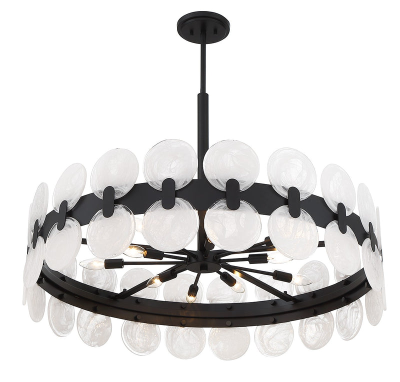 Ten Light Chandelier<br /><span style="color:#4AB0CE;">Entrega: 5-6 semanas en USA</span><br /><span style="color:#4AB0CE;font-size:60%;">PREGUNTE POR ENTREGA EN PANAMA</span><br />Collection: Boca<br />Finish: Matte Black