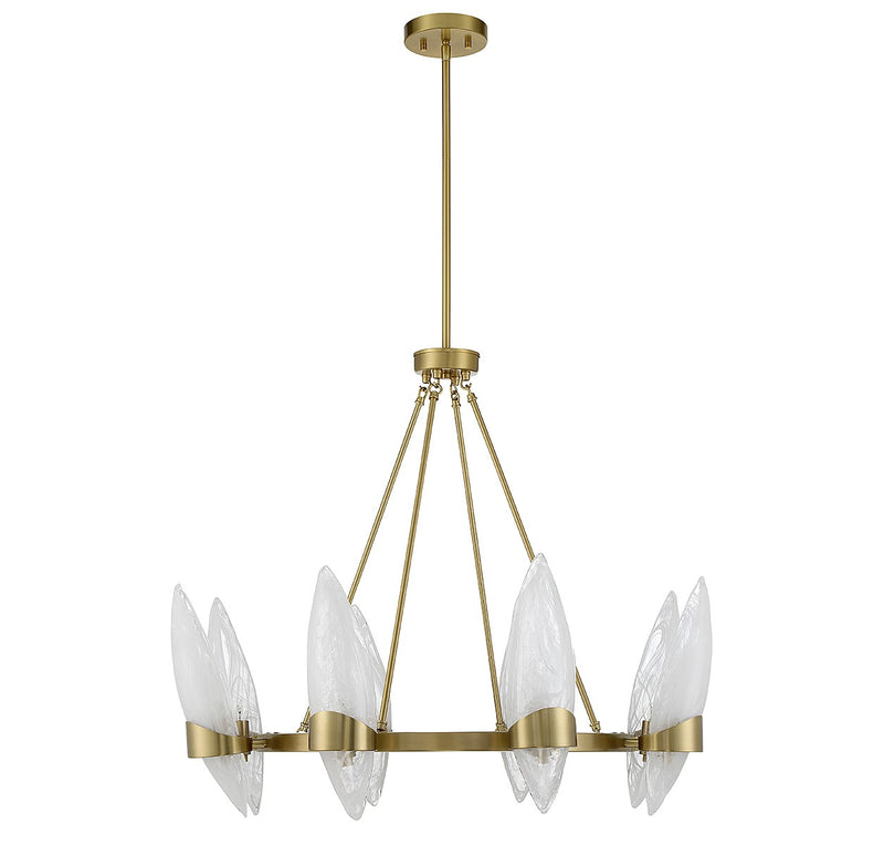 Eight Light Chandelier<br /><span style="color:#4AB0CE;">Entrega: 4-10 dias en USA</span><br /><span style="color:#4AB0CE;font-size:60%;">PREGUNTE POR ENTREGA EN PANAMA</span><br />Collection: Nouvel<br />Finish: Warm Brass